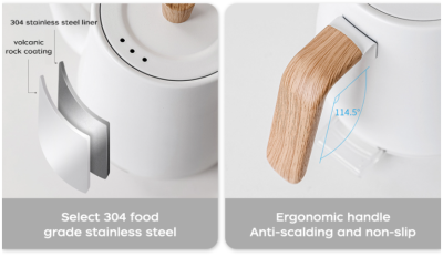 Detalles de diseño de Kettle cuello de cisne