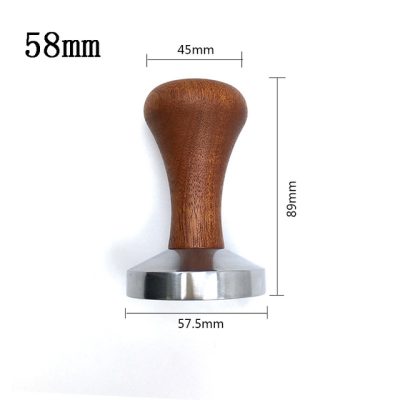 Tamper 58 mmo compactador para barista con mango de madera
